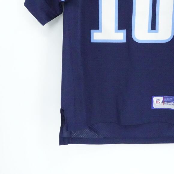 Tennessee Titans Football Jersey Mens Medium Navy Blue Vince Young NFL Reebok - Picture 7 of 16